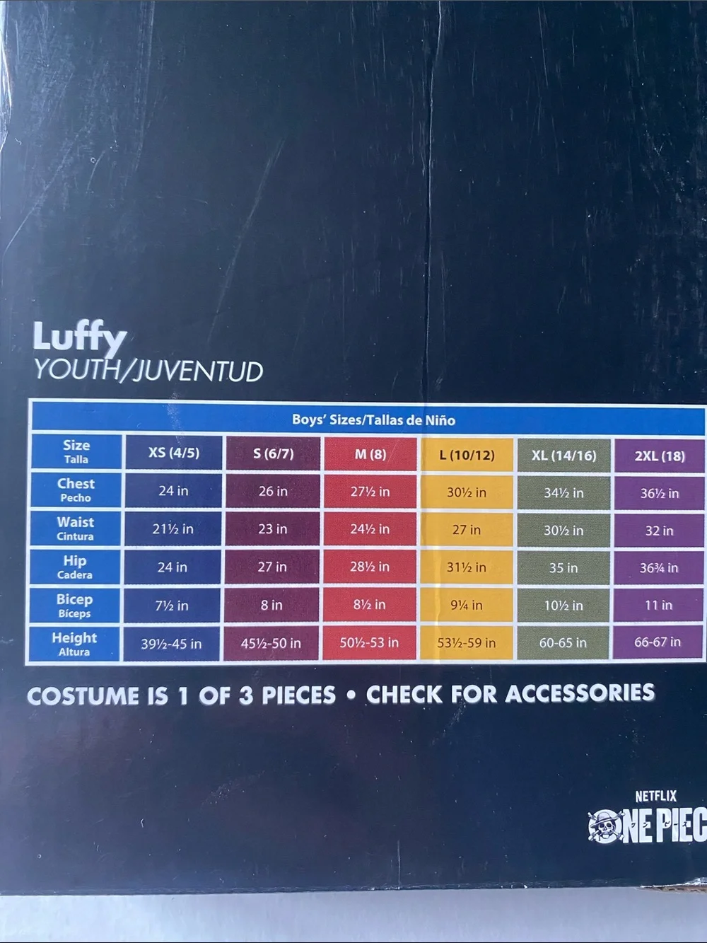 Onepiece Luffy Red and Blue Boys' Costume Vest - Picture 6 of 6